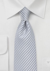 Krawatte Ton in Ton streifengemustert grau