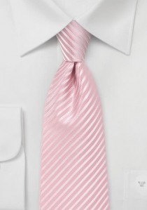 Krawatte Ton in Ton streifig rosé
