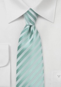 Mintgrüne Krawatte mit feinen, abgestuften Linien