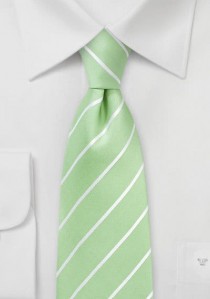 Krawatte blassgrün Linien