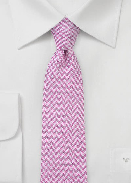 Businesskrawatte strukturiert mit Baumwolle pink
