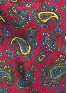 Schal-Ascot Paisleymuster rot