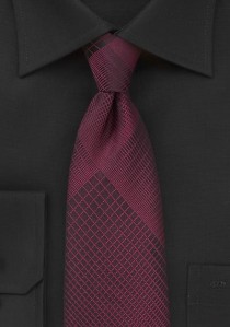 Krawatte geometrisches Dekor bordeaux