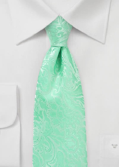 Herrenkrawatte mint Rankenmuster elegant