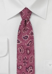 Krawatte Wolle Tropfen mittelrot