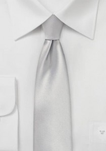 Krawatte schmal geformt monochrom hellgrau