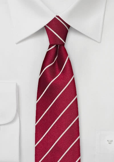 Schmale  Krawatte in chilli-rot