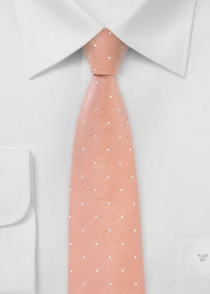 Krawatte Tupfen apricot Baumwolle