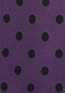 Krawatte grob gepunktet violett tintenschwarz