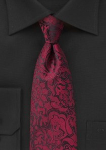 Modische Krawatte im Paisley-Design rot