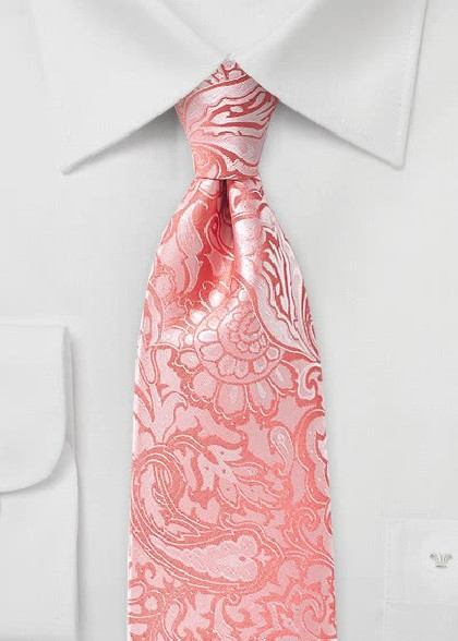 Modische Krawatte im Paisley-Stil erdbeerrot elegant