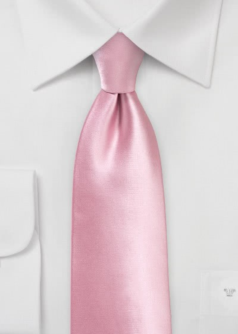 Krawatte einfarbig rosa