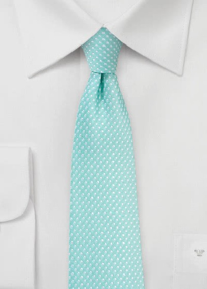 Kravatte Punkte türkis elegant