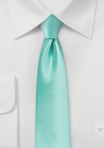Krawatte schmal Kunstfaser türkis