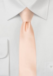 Hochwertige schmale Krawatte in apricot