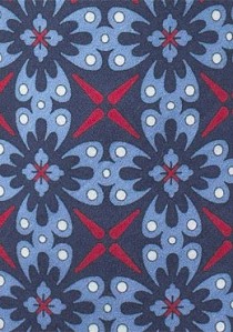 Himmelblaue Krawatte mit Talavera-Design