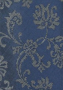 Blümchenmotiv-Kravatte marineblau