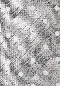 Krawatte mit Leinen getupft silber