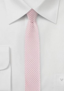 Krawatte schmal  rosé getupft