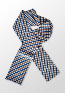 Krawattenschal Vichy-Karo orange blau