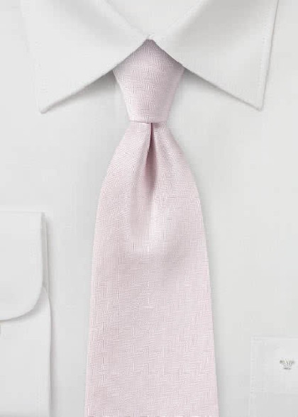 Krawatte Herring-Bone blush-rosa