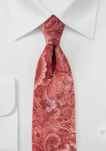 Verspielte Paisleymotiv-Krawatte rostfarben