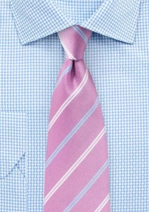 Krawatte Business-Streifen pinkfarben