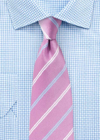 Businesskrawatte Business-Streifen pink