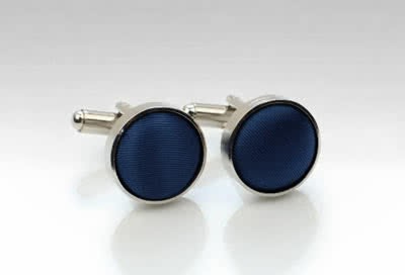 Manschetten-Knöpfe Stoff navy