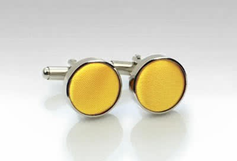 Cufflinks Stoff gelb
