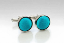 Cufflinks Stoff türkis
