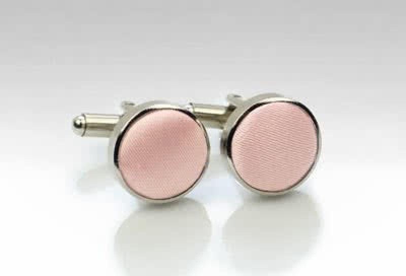 Manschetten-Knöpfe Stoff rose