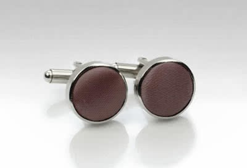 Cufflinks Stoff capuccinobraun