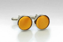 Manschettenknöpfe Stoff orange