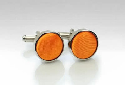Manschetten-Knöpfe Stoff orange